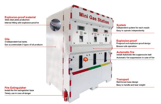 Fuel Mobile  Dispenser Mini Gas Station Customization For Enterprise Use